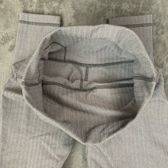 Lululemon Leggings Womens 4 Wunder Under Pant Heathered Herringbone Athleisure - Picture 8 of 12